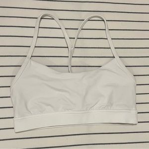 Lululemon White Flow Y Bra